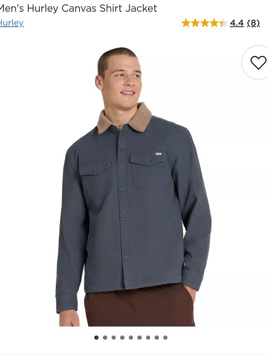 Hurley Other - Hurley Gray Jacket with Tan Sherpa Collar